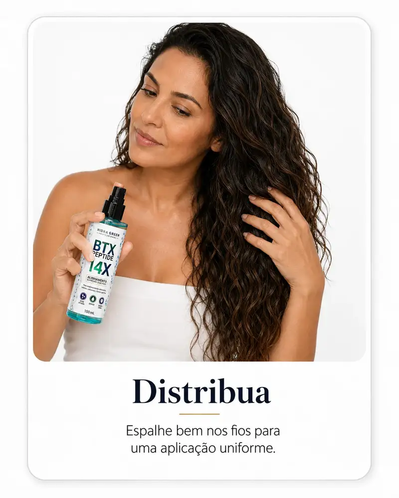 Passo 2: Distribua o produto uniformemente pelos fios
