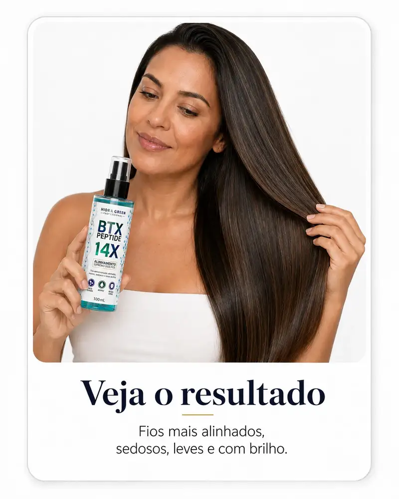 Passo 4: Veja o resultado com fios mais alinhados e sedosos