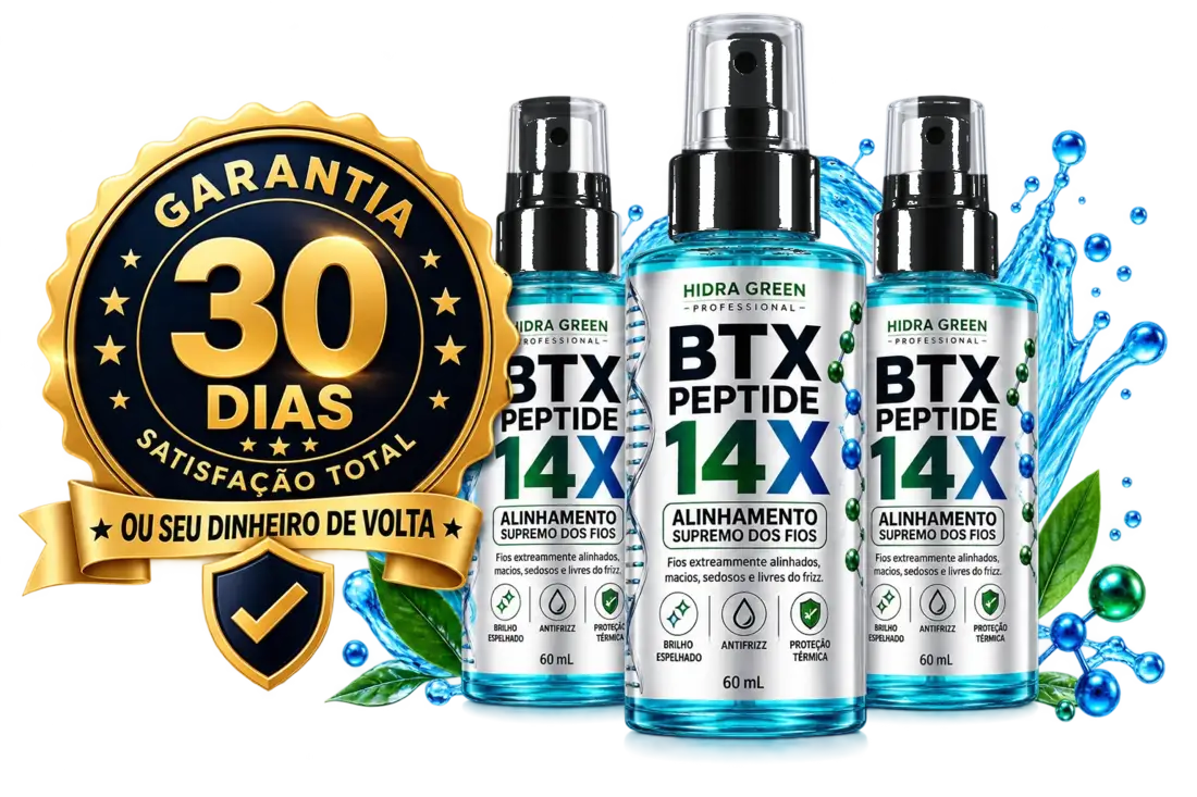 BTX Peptide 14X com selo dourado de garantia de 30 dias